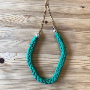 Elegant Green Braided Necklace